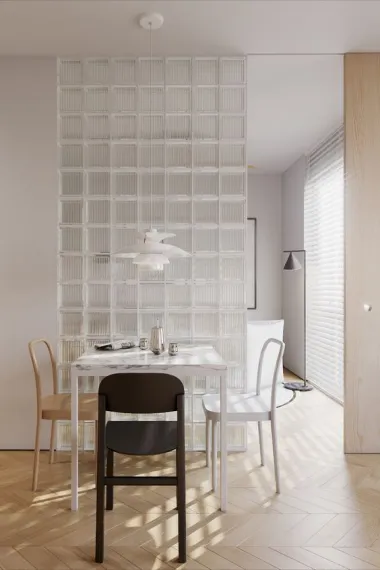 Beiepiel Wand aus Glasbackstein